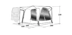 Outwell Milestone Shade Air Drive Away Awning -Famous Camping Store 111093 milestone shade air drawing perspective 2