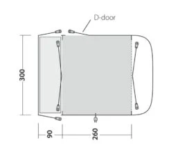 Outwell Newburg 260 Drive Away Awning -Famous Camping Store 111102 newburg 260 drawing floorplan3