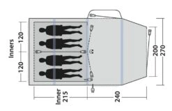 Outwell Rosedale 4PA Air Tent -Famous Camping Store 111178 rosedale 4pa drawing floorplan3