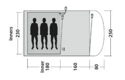 Outwell Oakwood 3 Tent -Famous Camping Store 111208 oakwood 3 drawing floorplan3