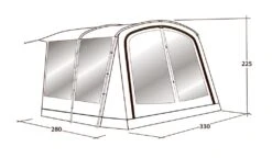 Outwell Universal Awning Size 3 -Famous Camping Store 111292 universal awning size 3 drawing perspective2