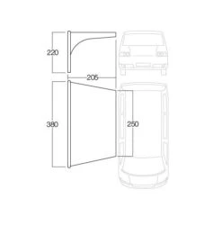 Vango AirBeam Sky Canopy 2.5m -Famous Camping Store airbeam sky canopy for caravan motorhomes 25m3