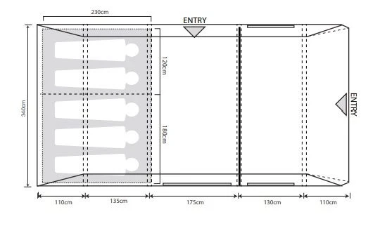 Outdoor Revolution Airedale 5.0S Tent Package 5 Outdoor Revolution Airedale 5.0S Tent Package - Image 3