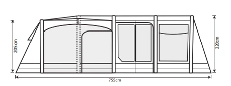 Outdoor Revolution Airedale 9.0DSE Air Tent Bundle (2023) 17 Outdoor Revolution Airedale 9.0DSE Air Tent Bundle (2023) - Image 15