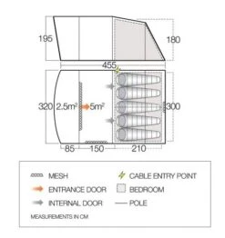 Vango Avington Flow 500 Tent -Famous Camping Store avington flow 5002 1
