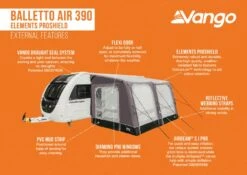Vango Balletto Air 390 Elements ProShield 390 Awning -Famous Camping Store balletto air 390 eps