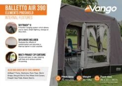 Vango Balletto Air 390 Elements ProShield 390 Awning -Famous Camping Store balletto air 390 eps2