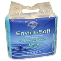 Blue Diamond Enviro-Soft Premium Toilet Tissue 4 Pack -Famous Camping Store bd205 1