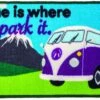Quest Washable 'Home Is Where You Park It' Mat -Famous Camping Store c0050n 1 photo