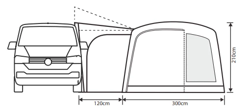 Outdoor Revolution Cayman Cacos Air SL Low Driveaway Awning 9 Outdoor Revolution Cayman Cacos Air SL Low Driveaway Awning - Image 8
