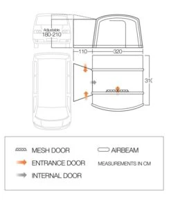 Vango Cove II Low Air Drive Away Awning -Famous Camping Store cove ii air low floorplan high 1
