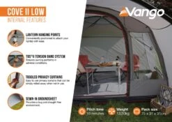 Vango Cove II Low Drive Away Awning -Famous Camping Store cove ii low2 1