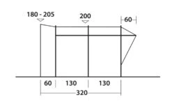 Easy Camp Wimberly Drive Away Awning -Famous Camping Store dimensions diagram