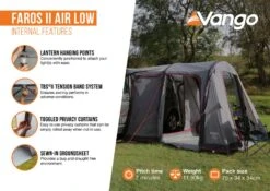 Vango Faros II Air Low Drive Away Awning -Famous Camping Store faros ii air low2 1