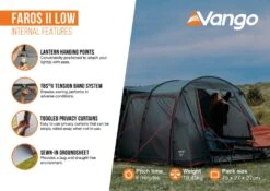 Vango Faros II Low Drive Away Awning -Famous Camping Store faros ii low2 1