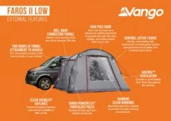 Vango Faros II Low Drive Away Awning -Famous Camping Store faros ii low 1