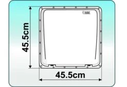 Fiamma 400 X 400 Roof Vent White -Famous Camping Store fiamma vent plan2