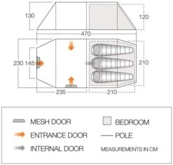 Vango Kibale 350 Tent -Famous Camping Store kibale 1