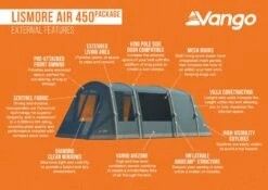 Vango Lismore Air 450 Tent Package -Famous Camping Store lismore air 450 package medium
