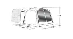 Outwell Milestone Dash Drive Away Awning -Famous Camping Store milestone dash dimensions