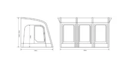 Outdoor Revolution Sportlite Air 400 Awning -Famous Camping Store orca1010 whitebackground florrplan
