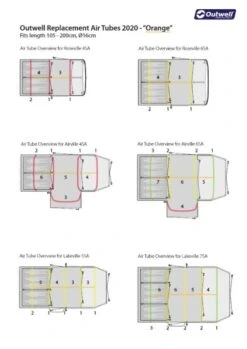 Outwell Air Repair Tube Orange 105cm - 200cm -Famous Camping Store outwell tube kit orange