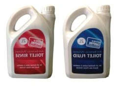 WoC Blue 2 Ltr & Pink 2 Ltr Toilet Fluid Package -Famous Camping Store package 2 1 1