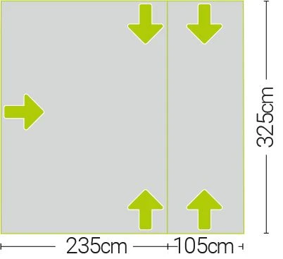 Quest Falcon 300 High Poled Drive Away Awning 4 Quest Falcon 300 High Poled Drive Away Awning - Image 2