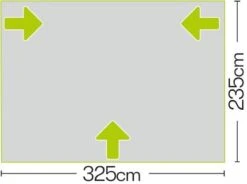 Quest Falcon 325 Poled Porch Caravan Awning -Famous Camping Store quest falcon 325 poled porch caravan awning height