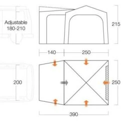 Vango Tailgate Hub Low Awning -Famous Camping Store tailgate hub lowmain1