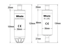 Whale Hi-Flow Submersible Pump - GP1652 -Famous Camping Store whale premium sub pump diagram 1